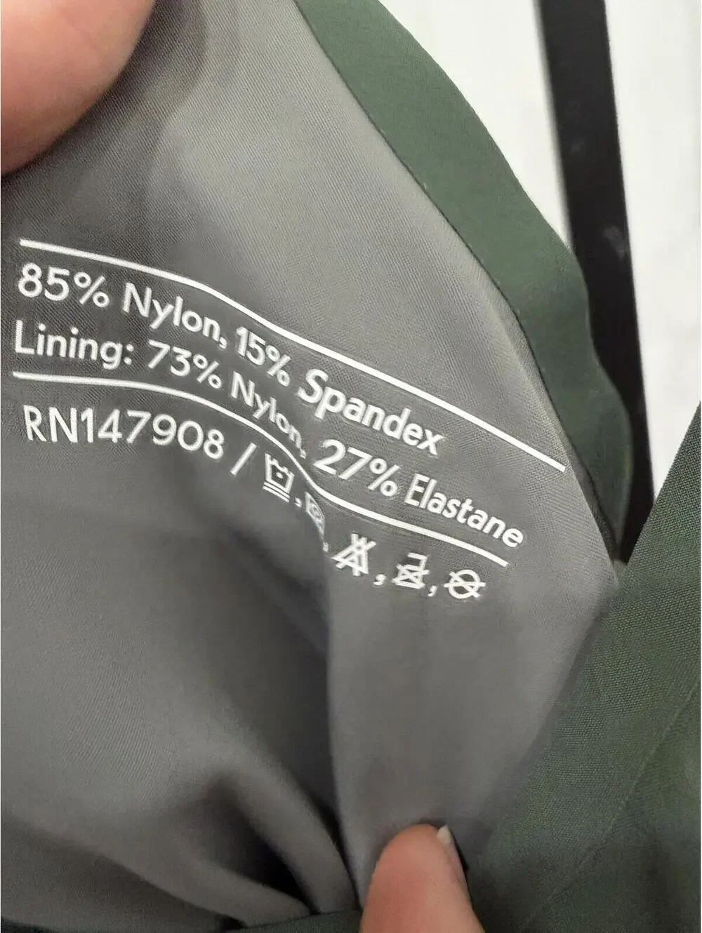 Outdoor Voices Dark Green Athletic Tank Dress with Built-In Lined Support - Picture 6 of 11